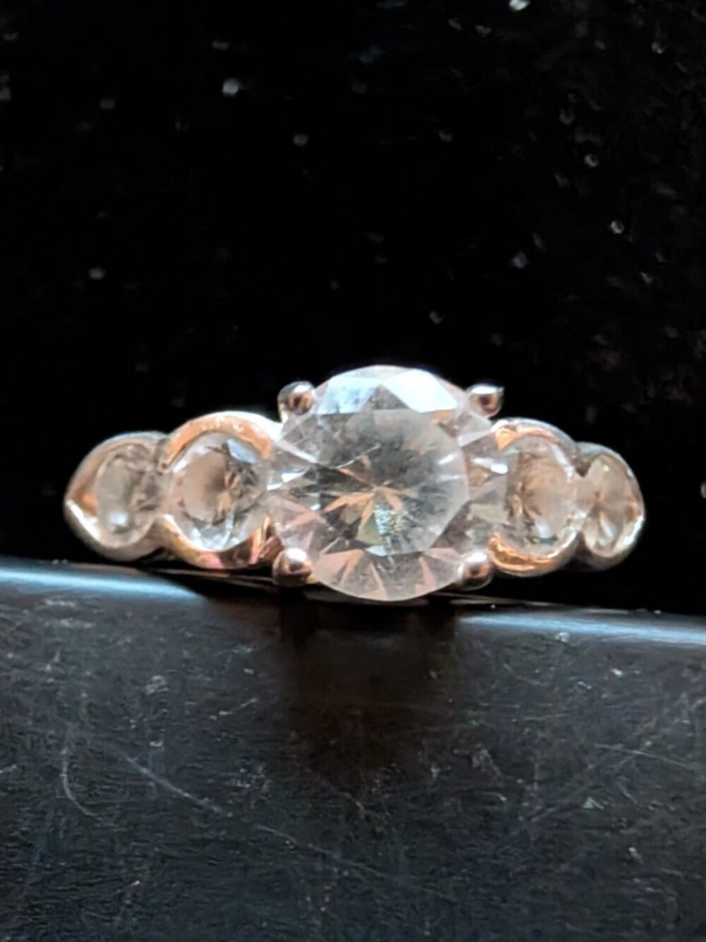 Women's Sterling Silver Cubic Zirconia Diamond Ring Size 7